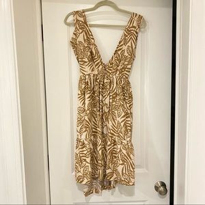 House of Harlow 1960 Linen Tropical Leaves Print Mini